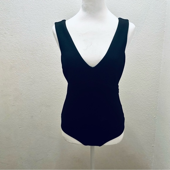 Bebe Black Sleeveless V-Neck Bodysuit Top - Picture 6 of 11